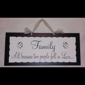 All Because Two People Fell In Love Wood Sign